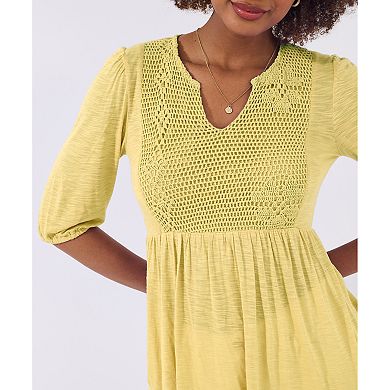 Joe Browns Women's Plus Size Notch Neck Babydoll Tee