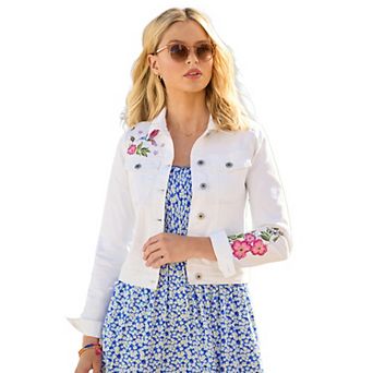 Joe Browns Women's Plus Size Embroidered Denim Jacket