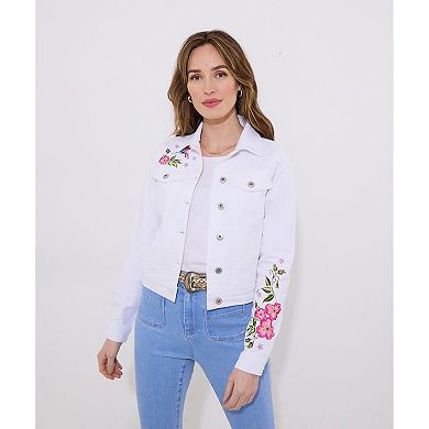 Joe Browns Women's Plus Size Embroidered Denim Jacket