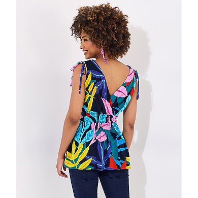 Joe Browns Women's Plus Size Faux Wrap Peplum Top