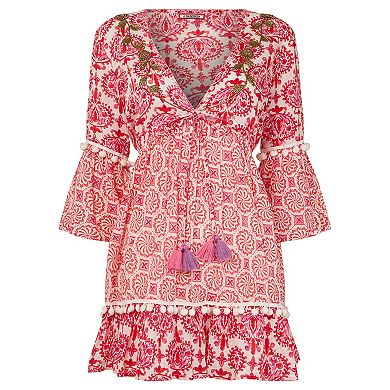 Joe Browns Women's Plus Size Bell Sleeve Pom Pom Tunic