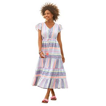Joe Browns Women's Plus Size Abstract Sleeveless Maxi Dress