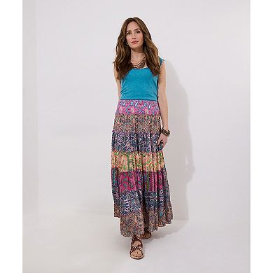 Joe Browns Women's Plus Size Smocked Waist Maxi Skirt