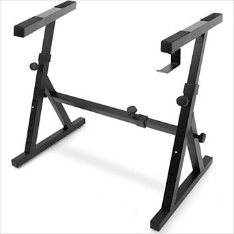 Heavy Duty Folding Z Keyboard Stand, Adjustable Width/Height Foam Padded Arms
