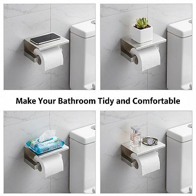 5-Piece Brushed SUS304 Stainless Steel Bathroom Hardware Set Wall Mounted
