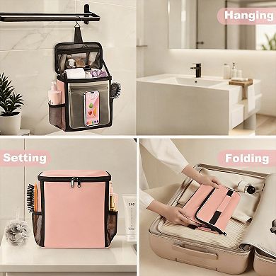 Hanging Travel Toiletry Bag Large Waterproof MultiPocket Organizer with Hook for Shower Gym Dorm