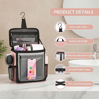 Hanging Travel Toiletry Bag Large Waterproof MultiPocket Organizer with Hook for Shower Gym Dorm