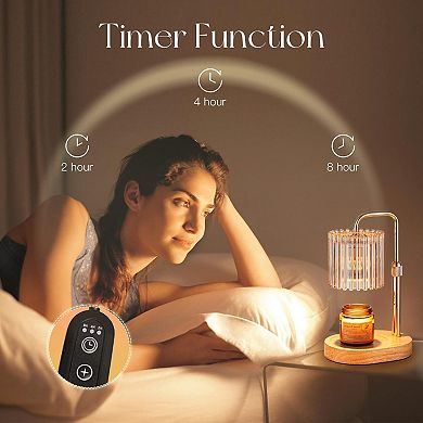 Candle Warmer Lamp With Timer Height Adjustable Wax Melt Dimmable Home Bedroom Decor Gift For Women