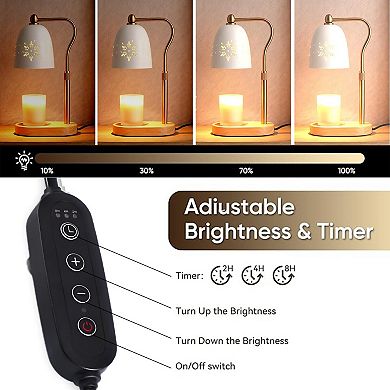 Candle Warmer Lamp with Timer, Dimmable Electric Wax Melter for Jar Candles, Farmhouse Home Decor