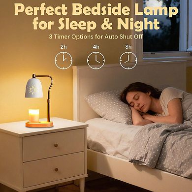 Candle Warmer Lamp with Timer, Dimmable Electric Wax Melter for Jar Candles, Farmhouse Home Decor