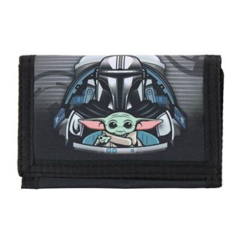 Textiel Trade Disney's Kid's Mandalorian & Grogu Hook & Loop Tri-Fold Wallet