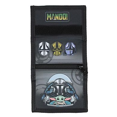 Textiel Trade Disney's Kid's Mandalorian & Grogu Hook & Loop Tri-Fold Wallet