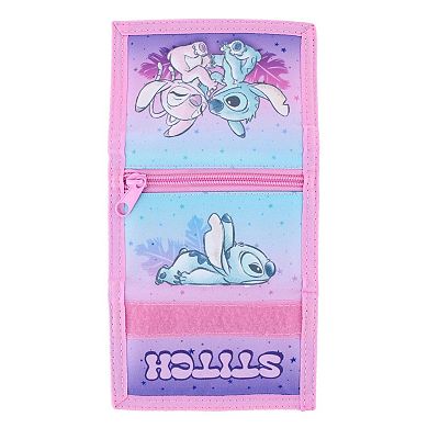 Textiel Trade Disney's Kids Lilo & Stitch with Angel Hook & Look Tri-Fold Wallet