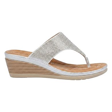 Cipriata Womens/Ladies Sandra Sparkle Diamante Wedge Sandals