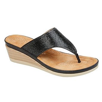 Cipriata Womens/Ladies Sandra Sparkle Diamante Wedge Sandals