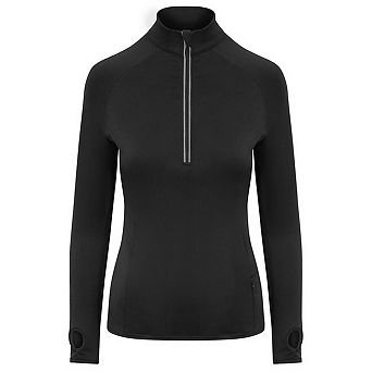 AWDis Cool Womens/Ladies Cool-Flex Half Zip Long-Sleeved Base Layer Top