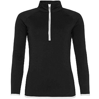 AWDis Cool Womens/Ladies Half Zip Girlie Sweat Top