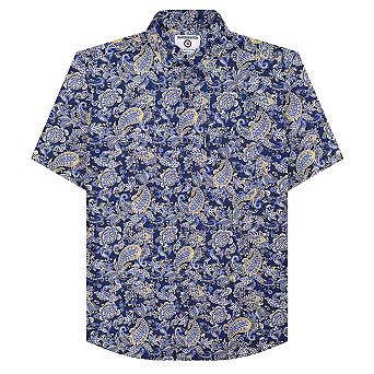 Lambretta Mens Paisley Short-Sleeved Shirt