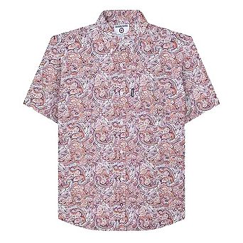 Lambretta Mens Paisley Short-Sleeved Shirt