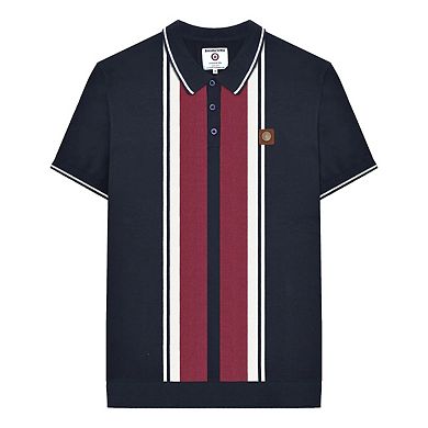 Lambretta Mens Greco ed Knitted Short-Sleeved Polo Shirt
