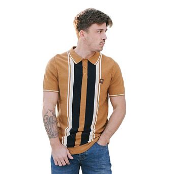 Lambretta Mens Greco ed Knitted Short-Sleeved Polo Shirt
