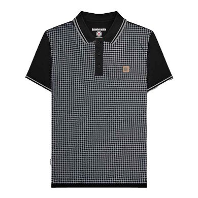 Lambretta Mens SS24 Houndstooth Polo Shirt
