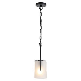 BAOURE Glass And Metal Modern Pendant Light Adjustable Height E26 Base For Home Use