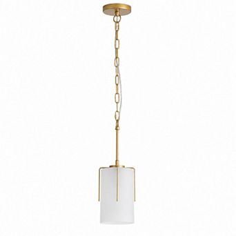 BAOURE Glass And Metal Modern Pendant Light Adjustable Height E26 Base For Home Use