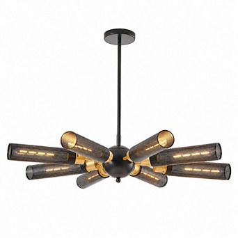 BAOURE Iron Industrial Sputnik Chandelier 8 Light For Dining Room Living Room Kitchen