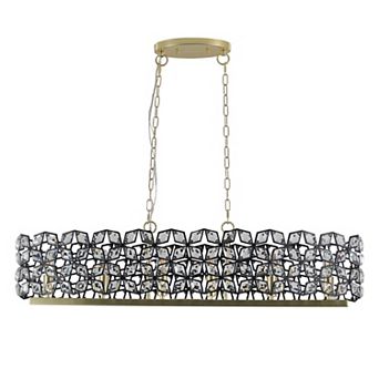 BAOURE Crystal Contemporary Pendant Chandelier For Dining Room Kitchen Living Room