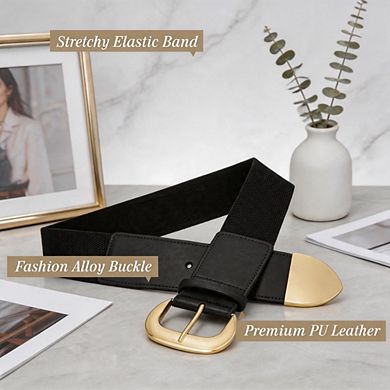 Wide Elastic Stretchy Waist Belt for Women Dresses