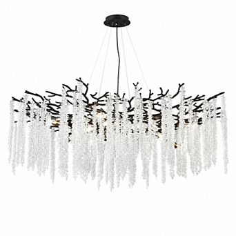 BAOURE Modern Tree Branch 14 Light Chandelier Zinc Alloy Pendant Fixture For Living Room