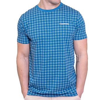 Lambretta Mens SS24 Geometric All-Over Print T-Shirt