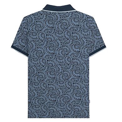 Lambretta Mens Paisley Tonal Big & Tall Polo Shirt