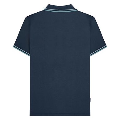 Lambretta Mens SS25 Houndstooth Big & Tall Polo Shirt