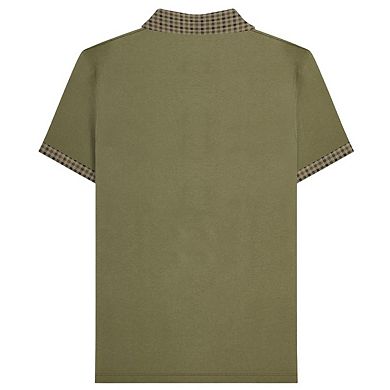 Lambretta Mens SS25 Gingham Polo Shirt