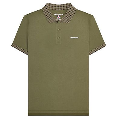 Lambretta Mens SS25 Gingham Polo Shirt