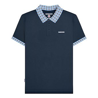 Lambretta Mens SS25 Gingham Big & Tall Polo Shirt