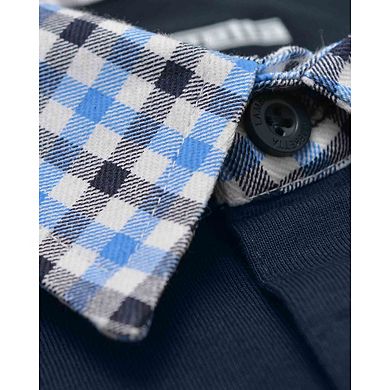 Lambretta Mens SS25 Gingham Big & Tall Polo Shirt