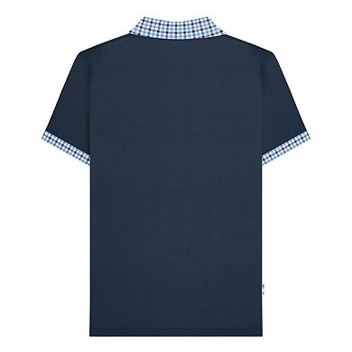 Lambretta Mens SS25 Gingham Big & Tall Polo Shirt