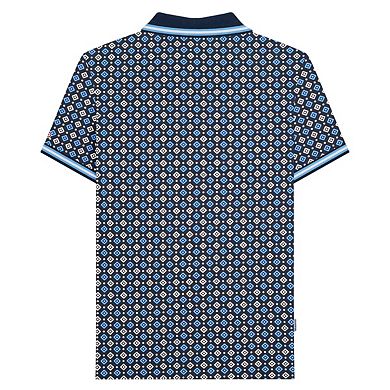 Lambretta Mens SS25 Geometric Big & Tall Polo Shirt