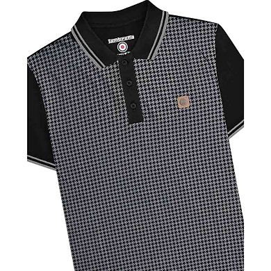 Lambretta Mens Houndstooth Big & Tall Polo Shirt