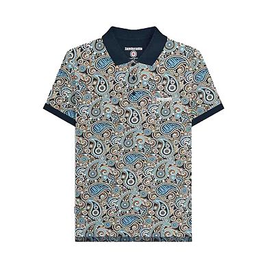 Lambretta Mens Paisley Polo Shirt