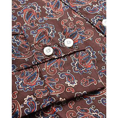 Lambretta Mens Paisley Long-Sleeved Shirt