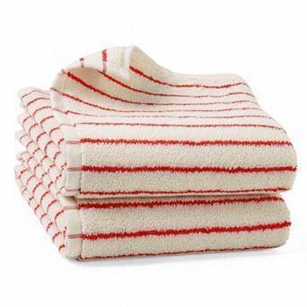 KAUFLY 2-Pack Striped Cotton Hand Towels - Quick Dry, Absorbent Vintage for Bath & Kitchen