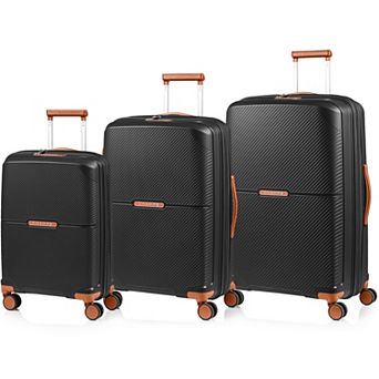 Champs Vintage Aura 3 pc Hardside Spinner Luggage Set with USB Port