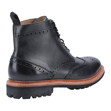 Cotswold Mens Rissington Commando Lace Up Leather Dress Boot