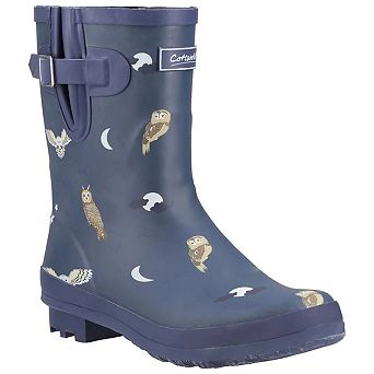 Cotswold Womens/Ladies Woodland Owl Mid Cut Wellington Boots