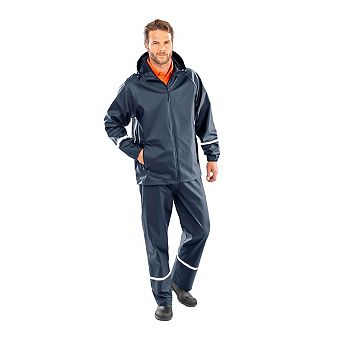 Result Mens Prism Reflective Tape PU Waterproof Jacket
