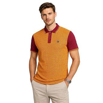Lambretta Mens Houndstooth Polo Shirt